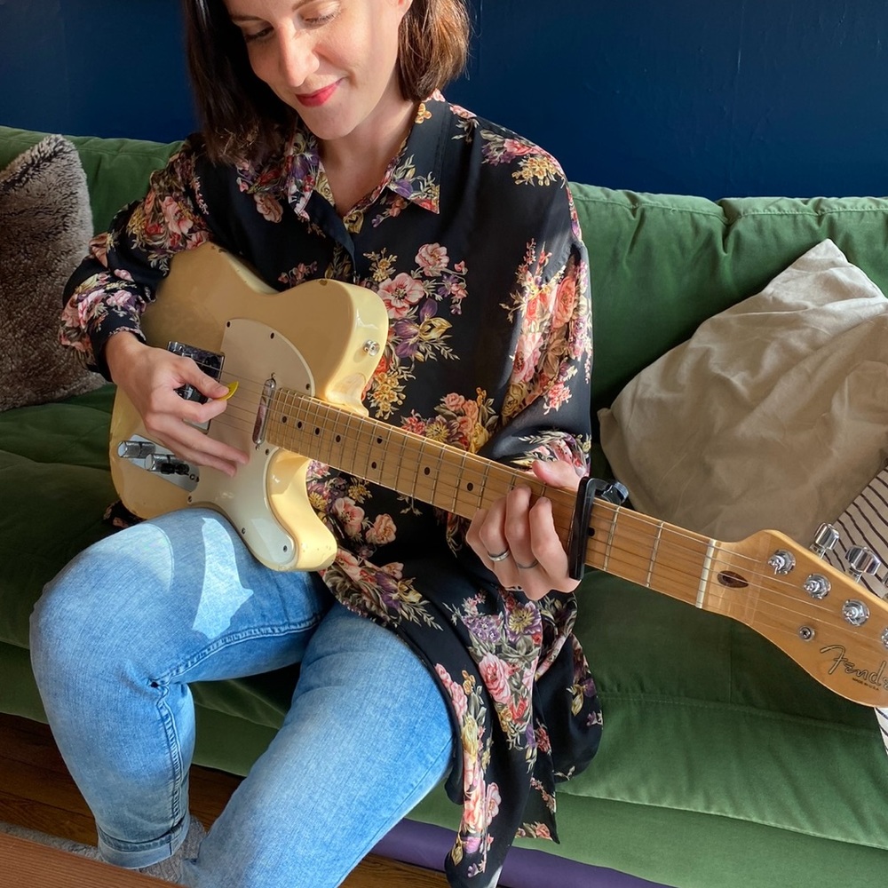 Flowy floral semi-sheer blouse